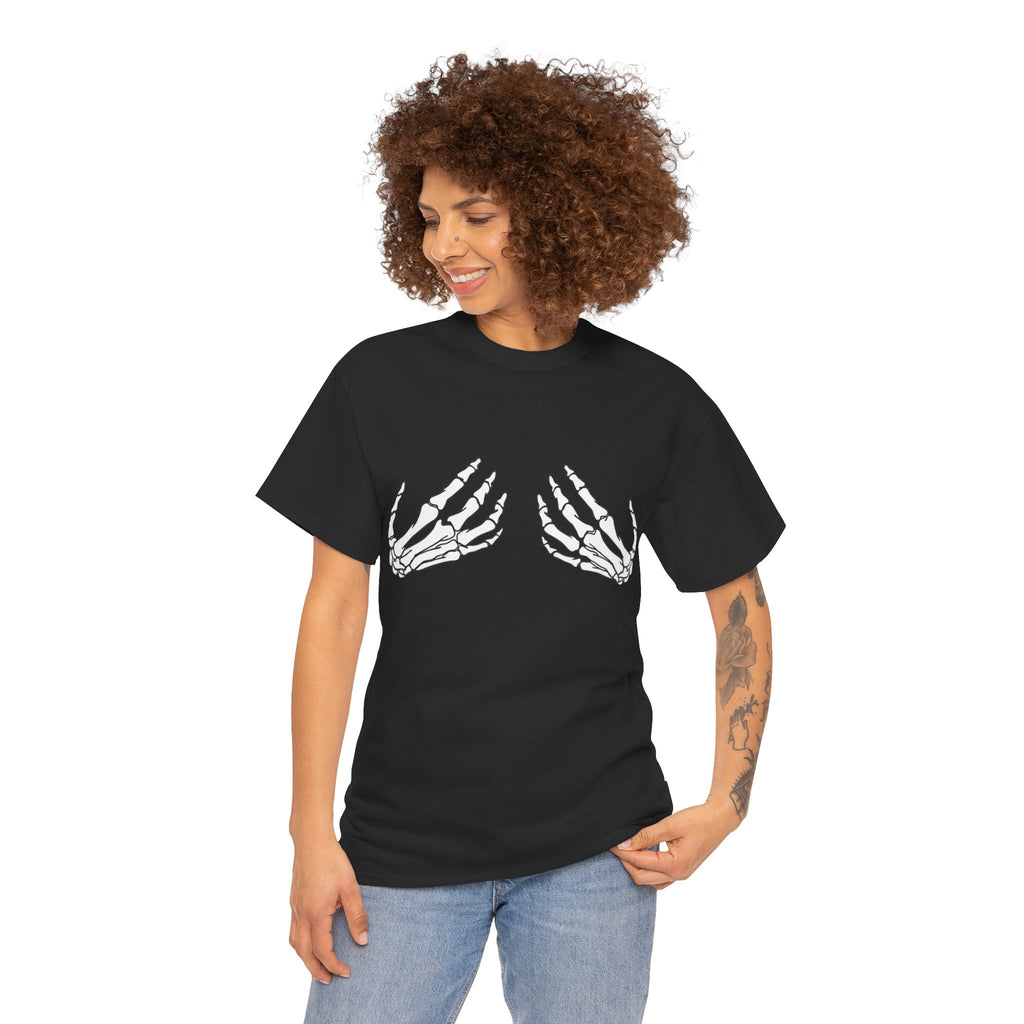 Skeleton Hands Unisex Heavy Cotton Tee - Spooky & Fun Graphic Shirt