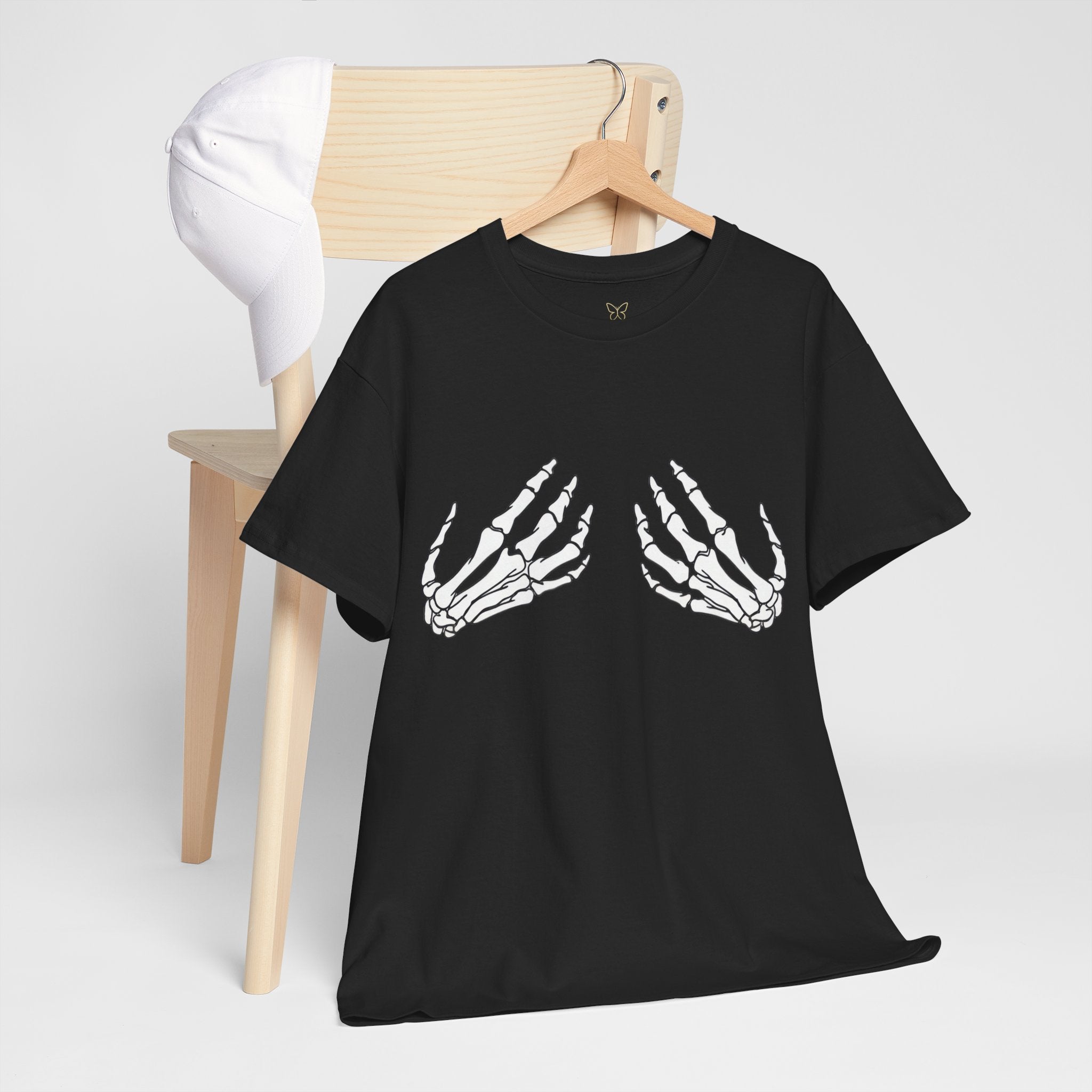 Skeleton Hands Unisex Heavy Cotton Tee - Spooky & Fun Graphic Shirt