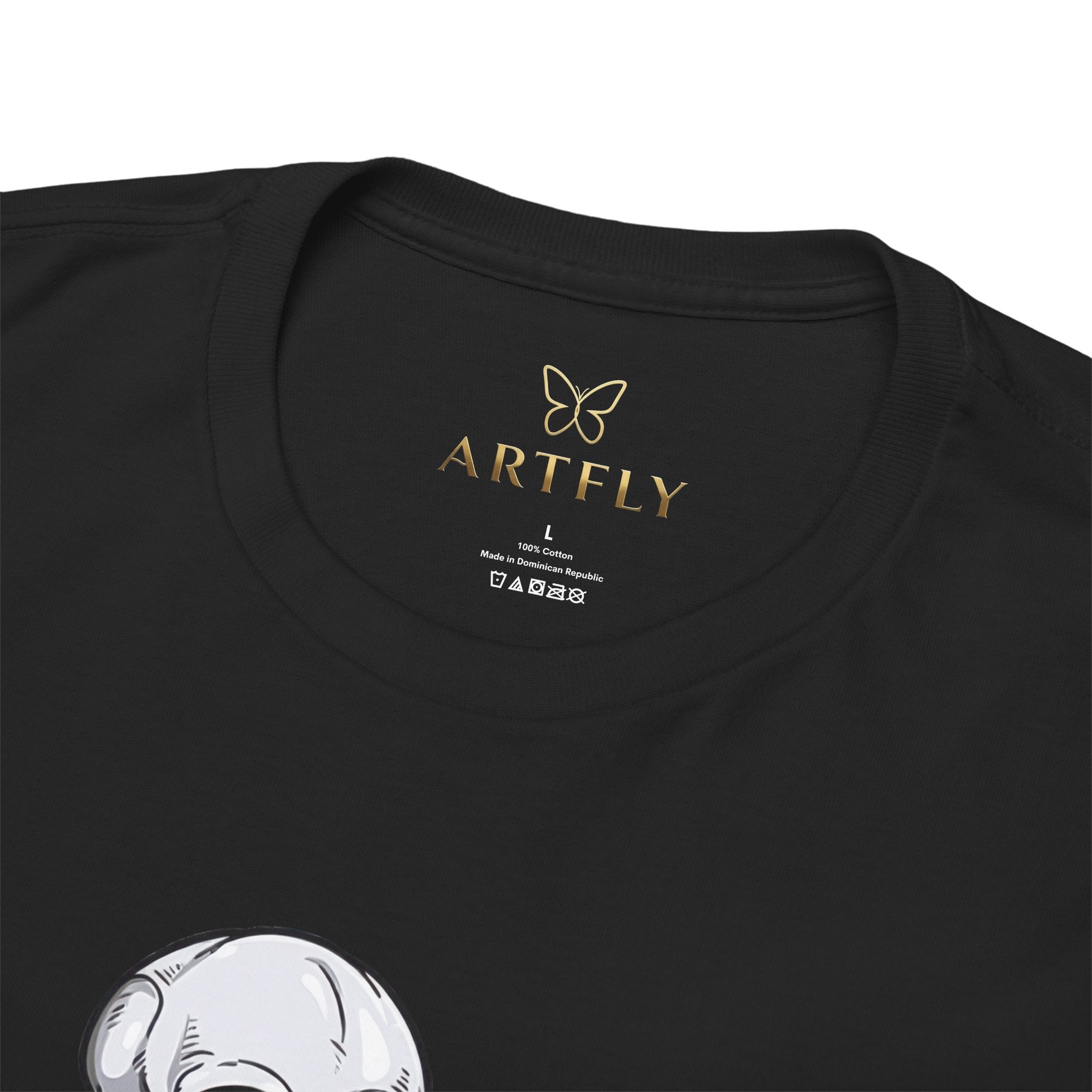 Halloween Skeleton Dinosaur Tee - Unisex Heavy Cotton Shirt